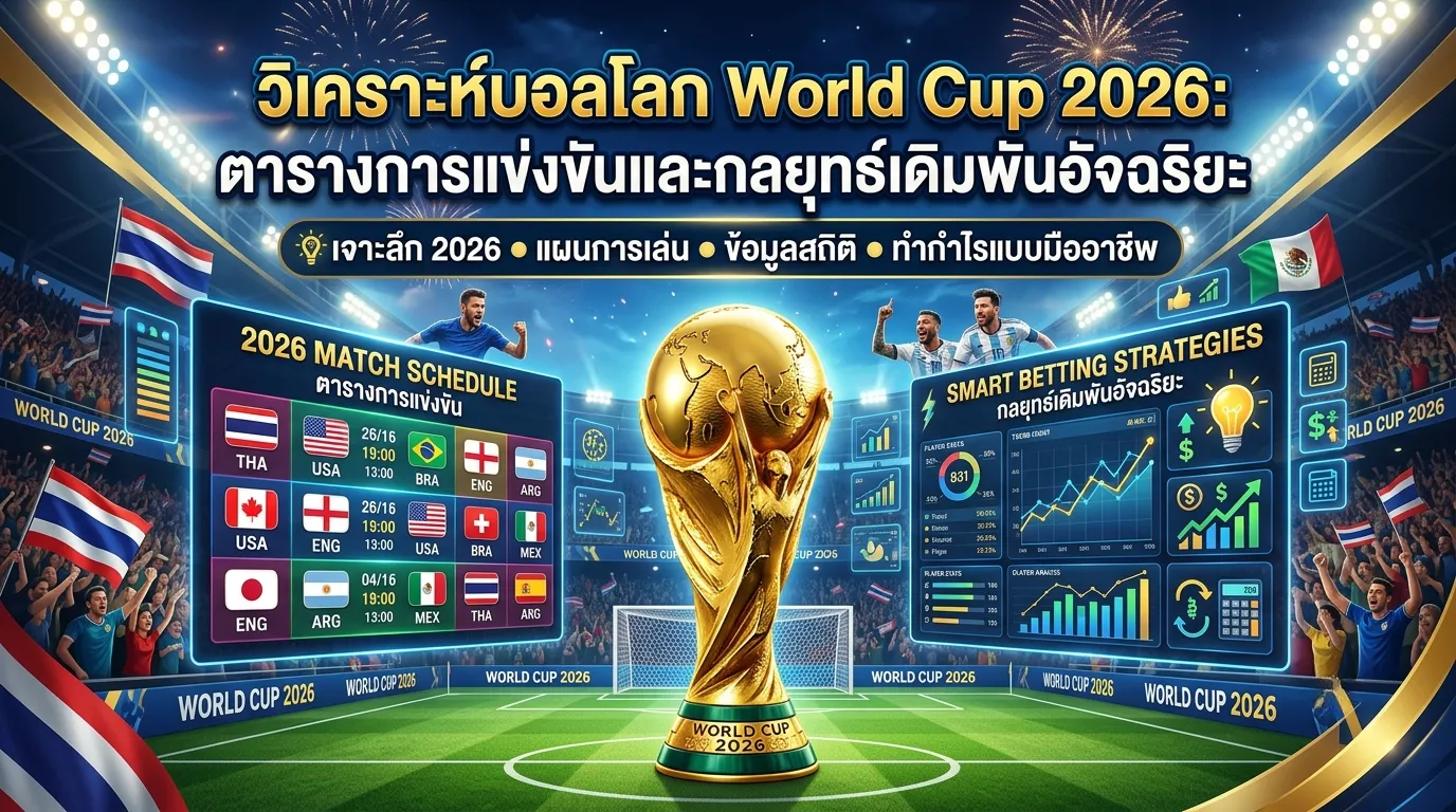 วิเคราะห์บอลโลก World Cup 2026: ตารางการแข่งขันและกลยุทธ์เดิมพันอัจฉริยะ