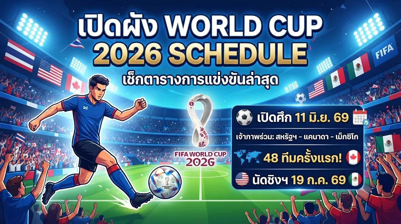เปิดผัง World Cup 2026 Schedule: เช็กตารางการแข่งขันล่าสุด