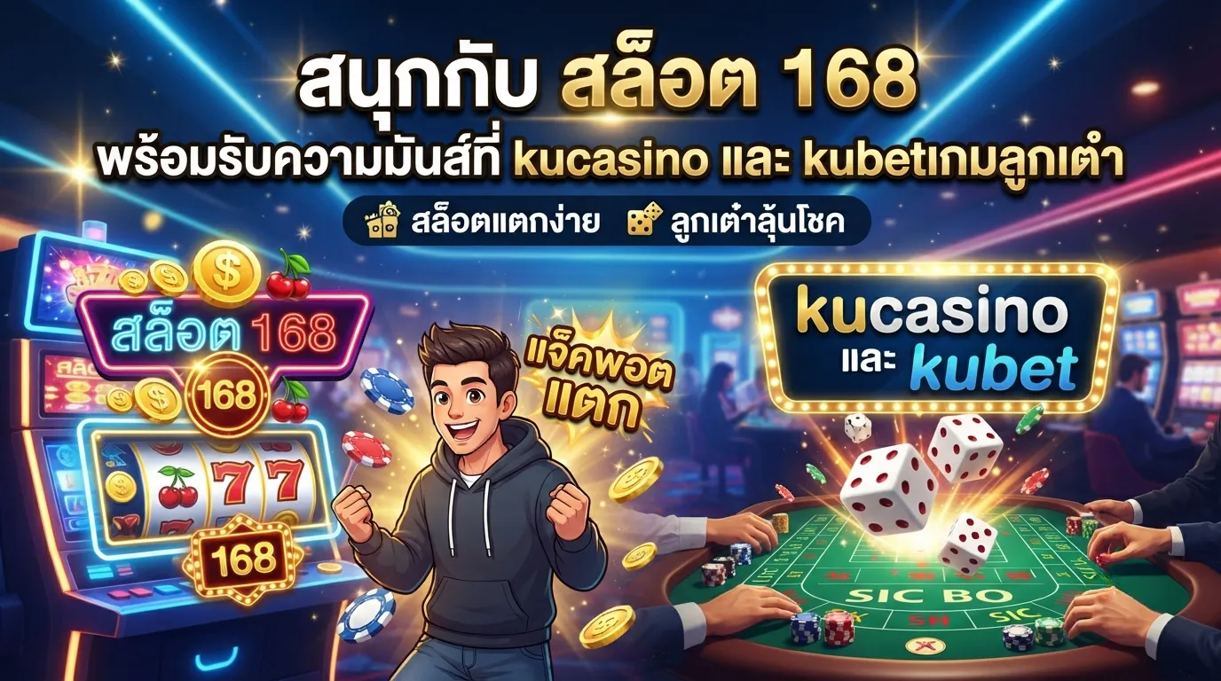 สนุกกับ สล็อต 168 พร้อมรับความมันส์ที่ kucasino และ kubetเกมลูกเต๋า